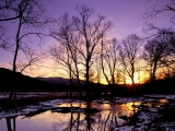 Winter Sunset, Cades Cove, Great Smoky Mountains National Park, Tennessee