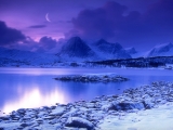 Cold Mountain Lake at Dusk, Skarstad, Norway