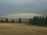 Lamar Valley Sunset Rainbow, Yellowstone National Park, Montana