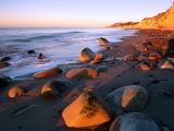 Sunrise Colors the Bluffs of the Beach, Gaviota State Park, California