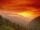 Sunset From Morton Overlook, Great Smoky Mountains National Park, Tennessee