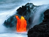 Lava Flow from Kilauea Volcano, Hawaii