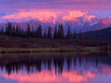 Wonder Lake and Alaska Range at Sunset, Denali National Park, Alaska