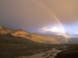 Rainbow Over the Toklat Valley, Alaska Range, Denali National Park, Alaska