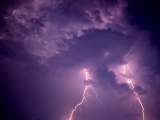 Lightning over Dauphin Island, Alabama