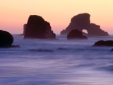 Evening Falls over Sea Stacks, Ecola State Park, Oregon