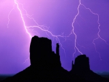 Lightning Over the Mittens, Monument Valley, Arizona