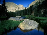 Loch Vale Below Andrews Glacier, Rocky Mountain National Park, Colorado