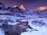 Pure Snow and Alpine Glow, Mount Assiniboine, British Columbia