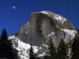 Moonrise over Half Dome, Yosemite, California