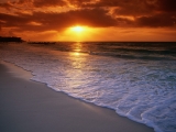 Sunrise Over the Caribbean Sea, Playa del Carmen, Mexico