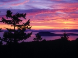 San Juan Islands at Sunset, Puget Sound, Washington
